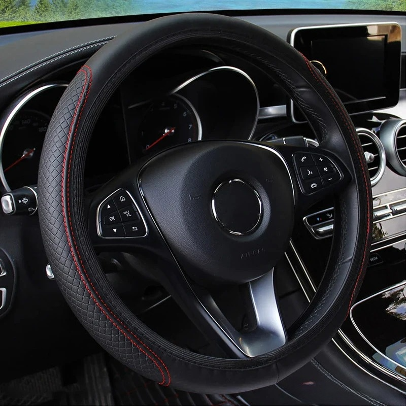 Leather Steering Wheel Cover