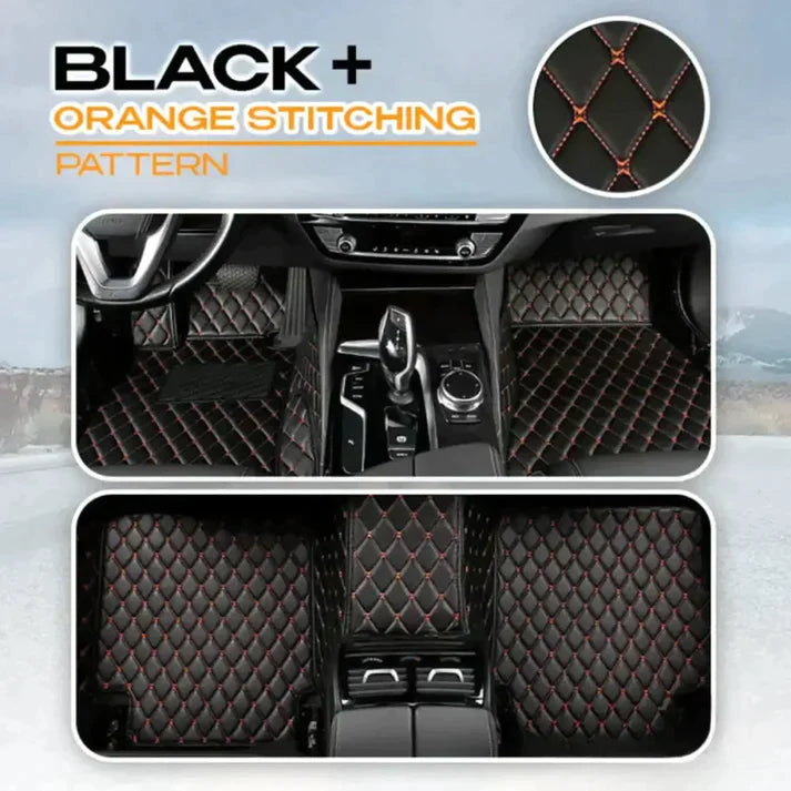 Orange car mats deals
