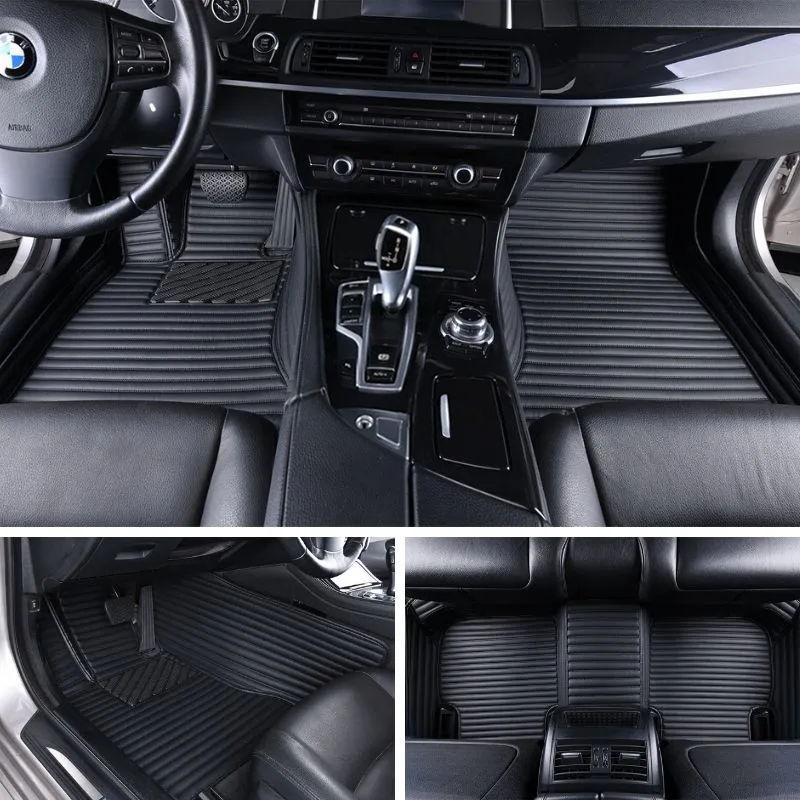 Stripe floor mats for 7-seater car