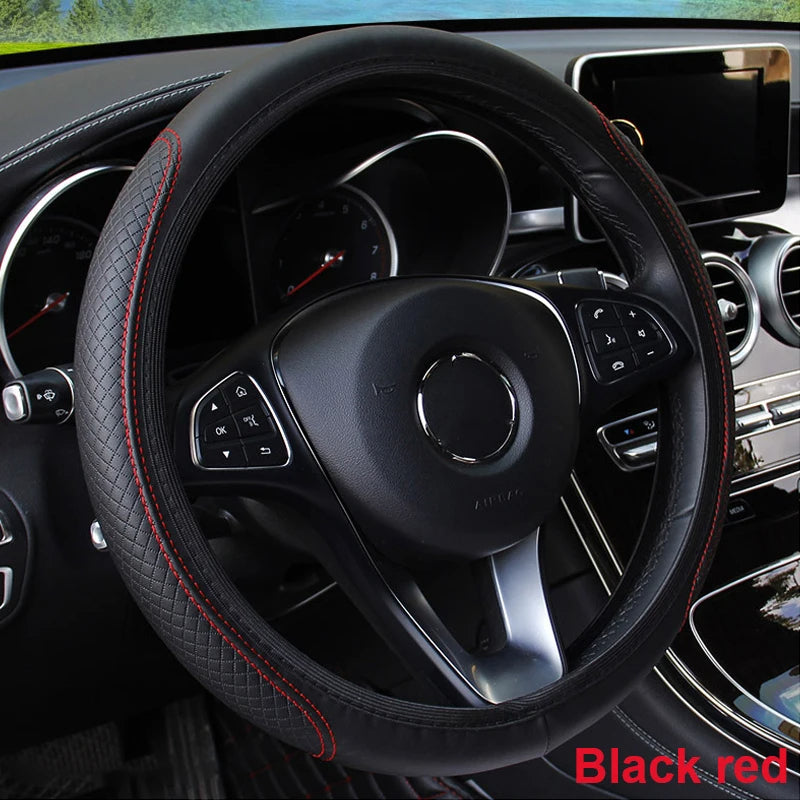 Leather Steering Wheel Cover