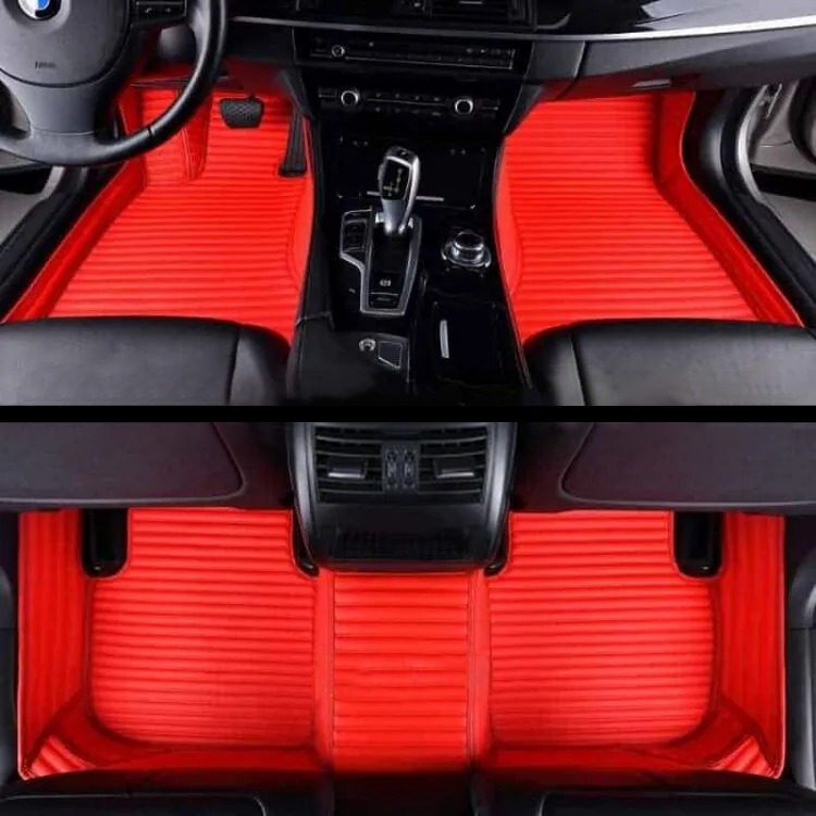 Stripe floor mats for 7-seater car